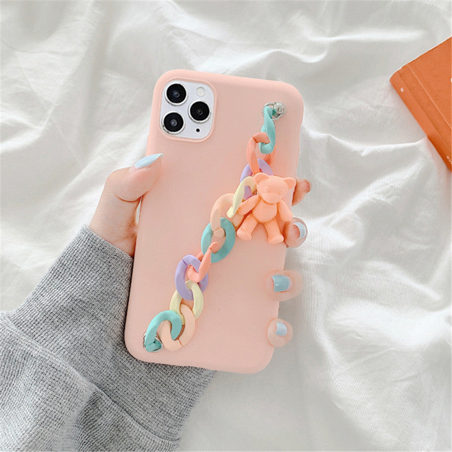 Cute Bear Chain Phone Case