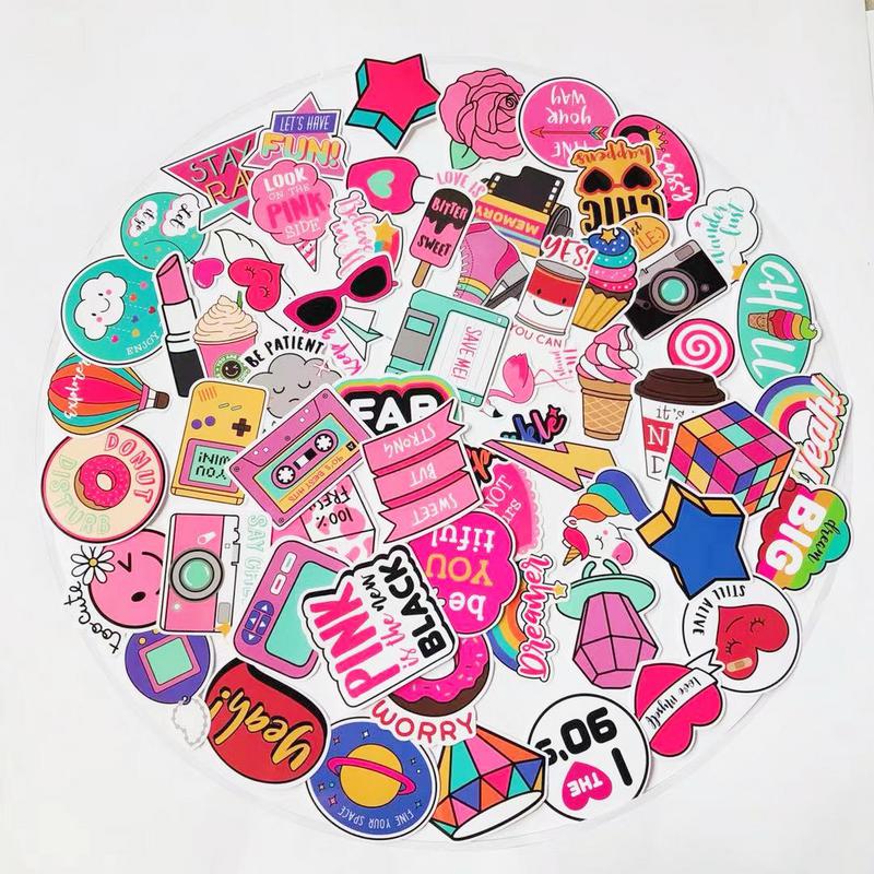 Cute Pink Ins Wind Girly Sticker Luggage Decoration