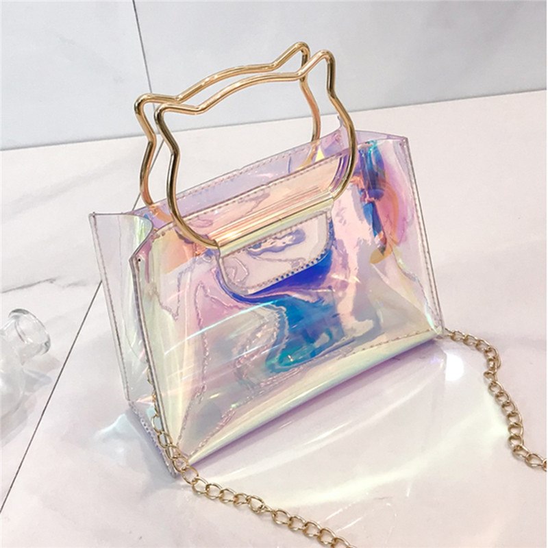 Cat Handle Hologram Bag