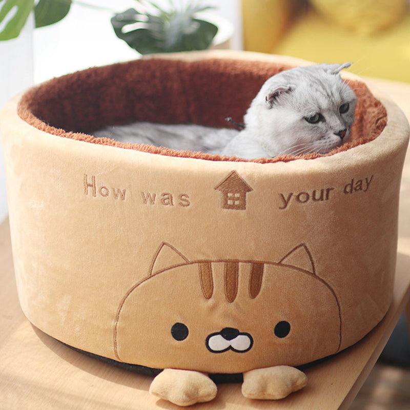 Cute Design Round Plush Creative Pet Nest