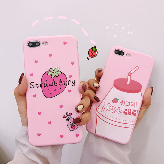 Strawberry Love Milk Phone Case