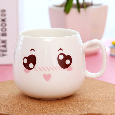 Ceramic kawaii emotions cup