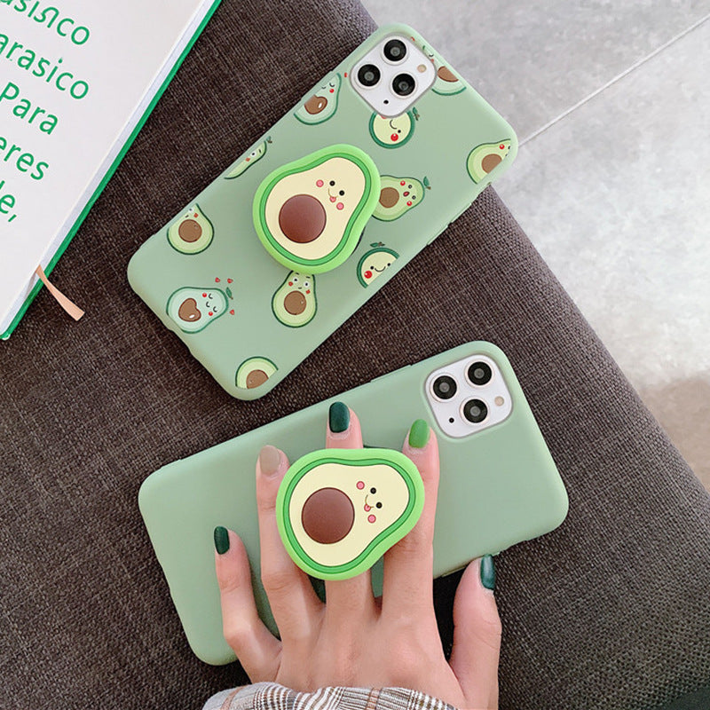 Avocado pop- socket phone case