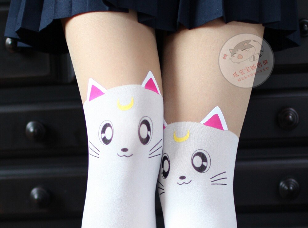 Cosplay Luna Cat Tight Socks