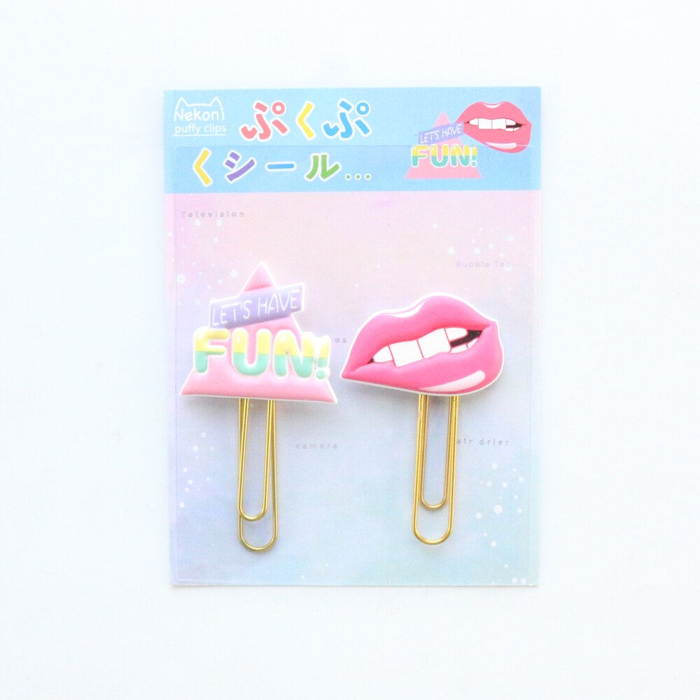 Domikee Puffy Cartoon  Paper Clips Set 2pcs