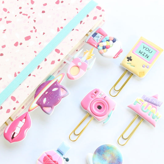 Domikee Puffy Cartoon  Paper Clips Set 2pcs