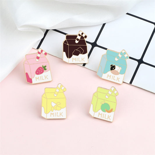 Milk Enamel Pin