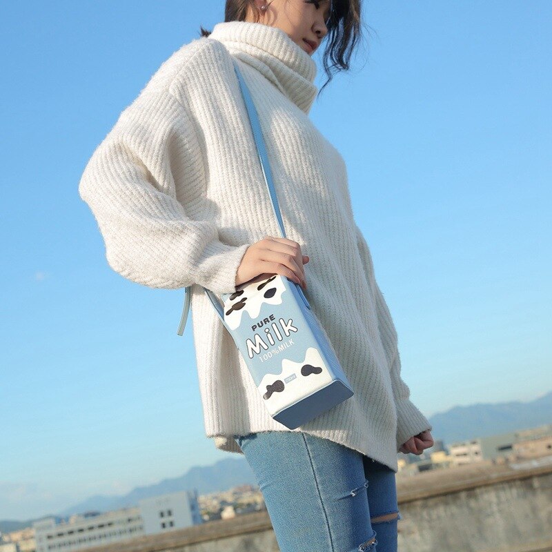 Milk box crossbody bag