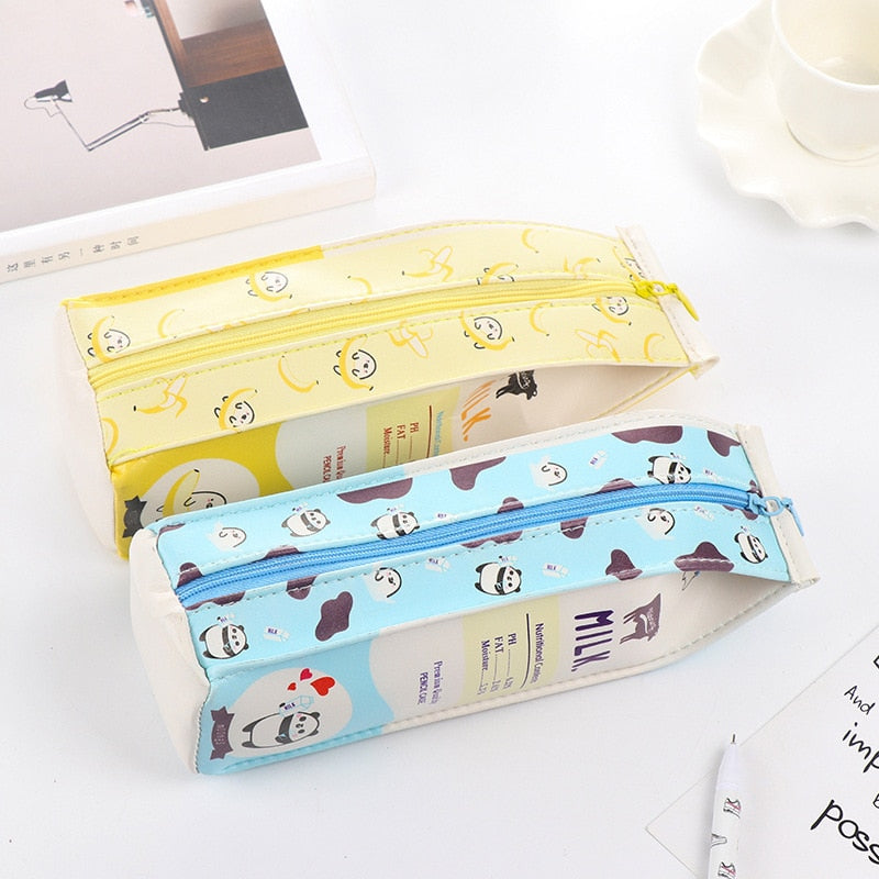 Cartoon Milk bottle school pencil case