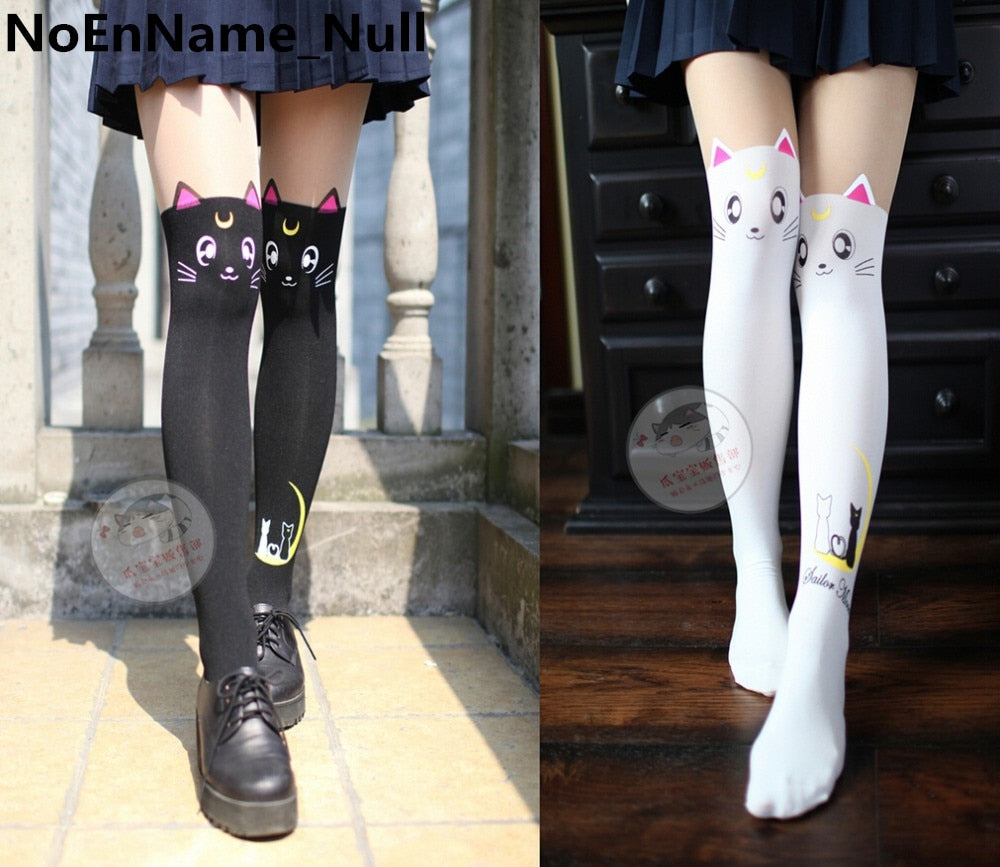 Cosplay Luna Cat Tight Socks
