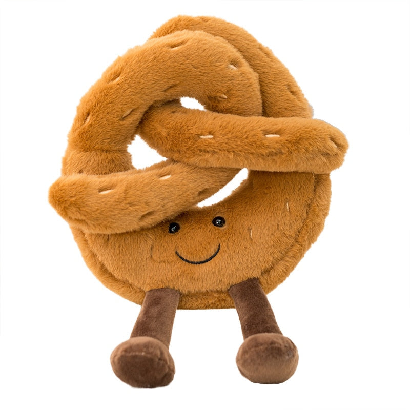 Kawaii Pretzel Croissant Toast Plush Food