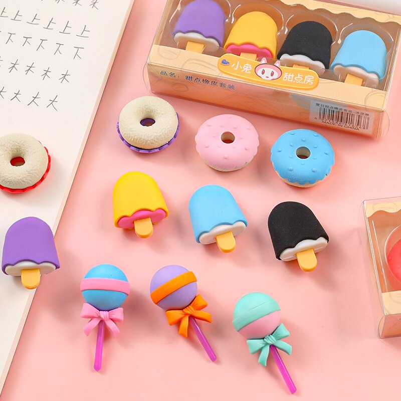 Donut Candy Ice Cream Rubber Eraser