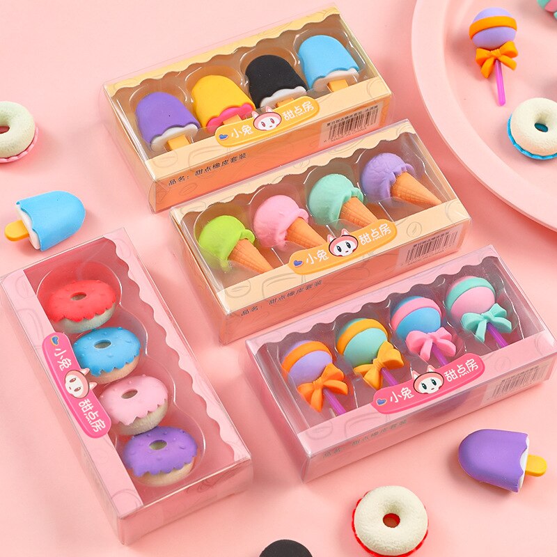 Donut Candy Ice Cream Rubber Eraser