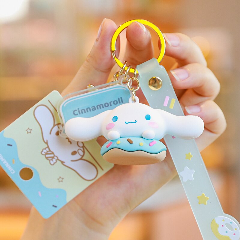 Kawaii Sanrio Hellokitty Donut Keychain Pendant