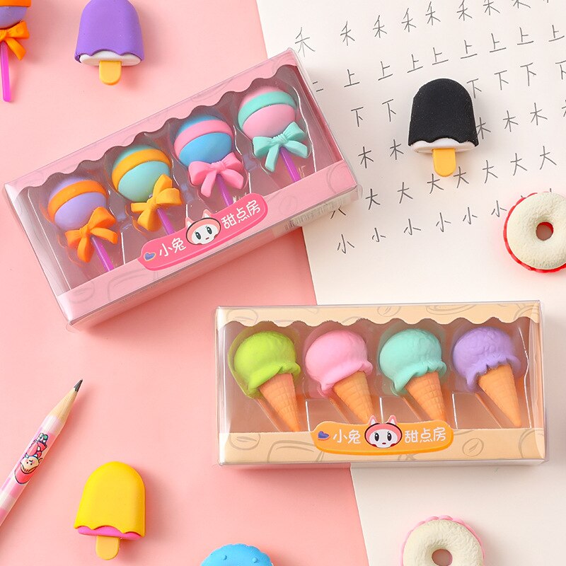 Donut Candy Ice Cream Rubber Eraser