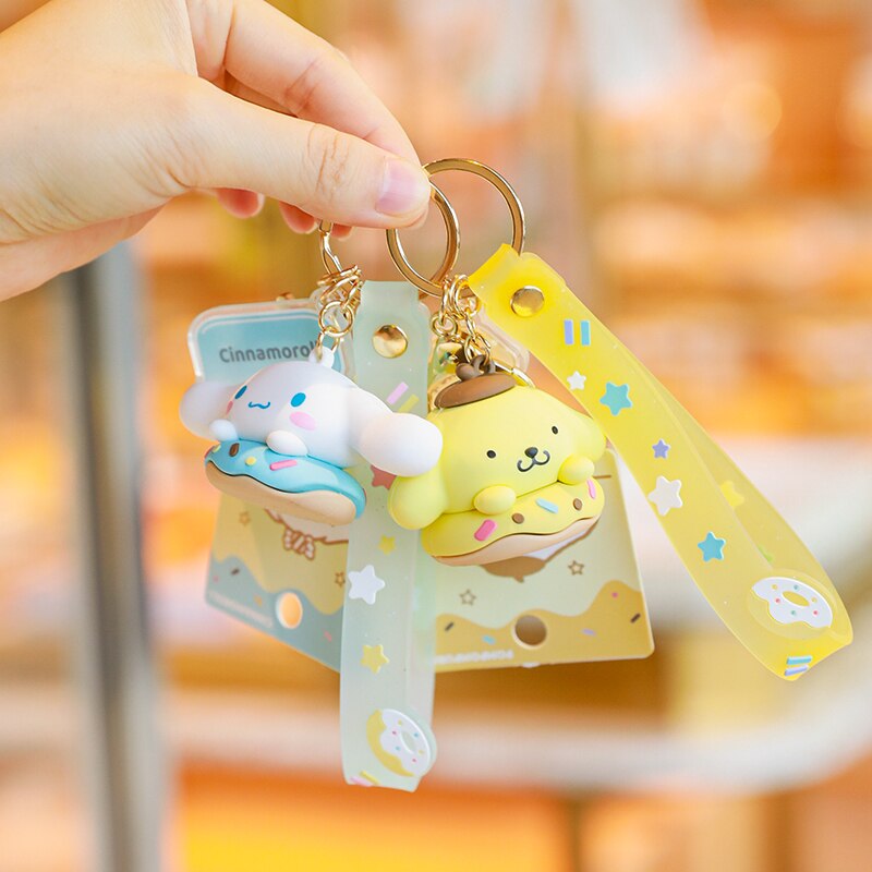 Kawaii Sanrio Hellokitty Donut Keychain Pendant