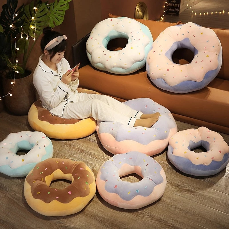 Giant Donut Plush Pillow