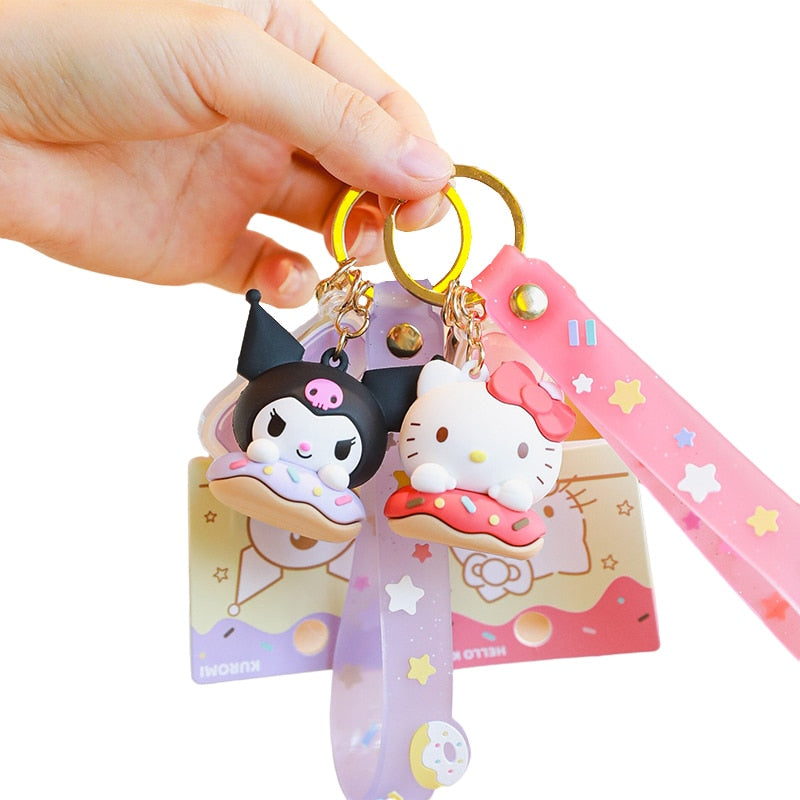 Kawaii Sanrio Hellokitty Donut Keychain Pendant