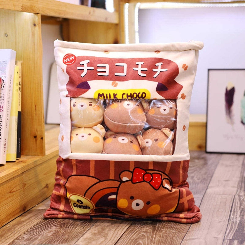 Cute Animals Pudding Plushie Bag