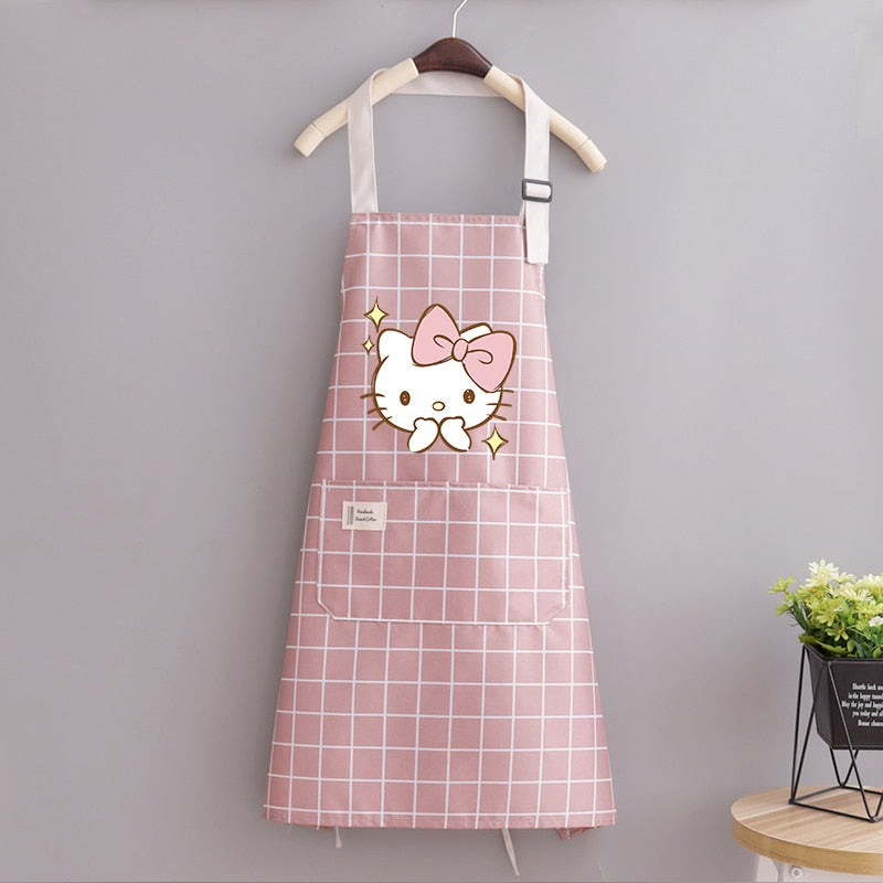 Hello Kitty Lattice Waterproof Apron