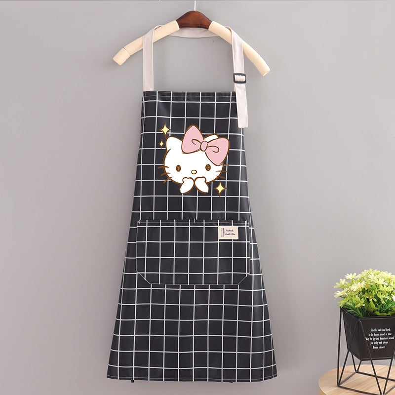 Hello Kitty Lattice Waterproof Apron