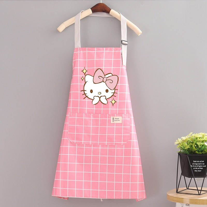 Hello Kitty Lattice Waterproof Apron