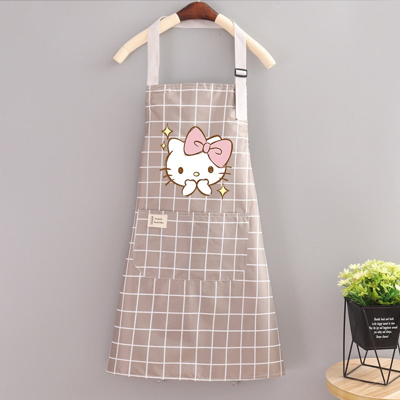 Hello Kitty Lattice Waterproof Apron