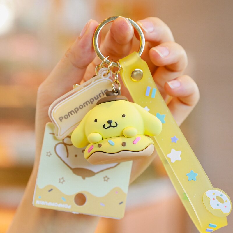 Kawaii Sanrio Hellokitty Donut Keychain Pendant